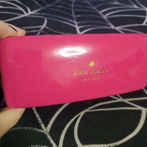 Kate Spade Pink Glasses Case with Gold Accents